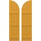 Ekena Millwork Americraft 4-Board (3 Batten) Wood Joined Board-n-Batten Shutters w/ Arch Top, ARW401BQ414X77TUH, PR ARW401BQ414X77TUH - alternate 1